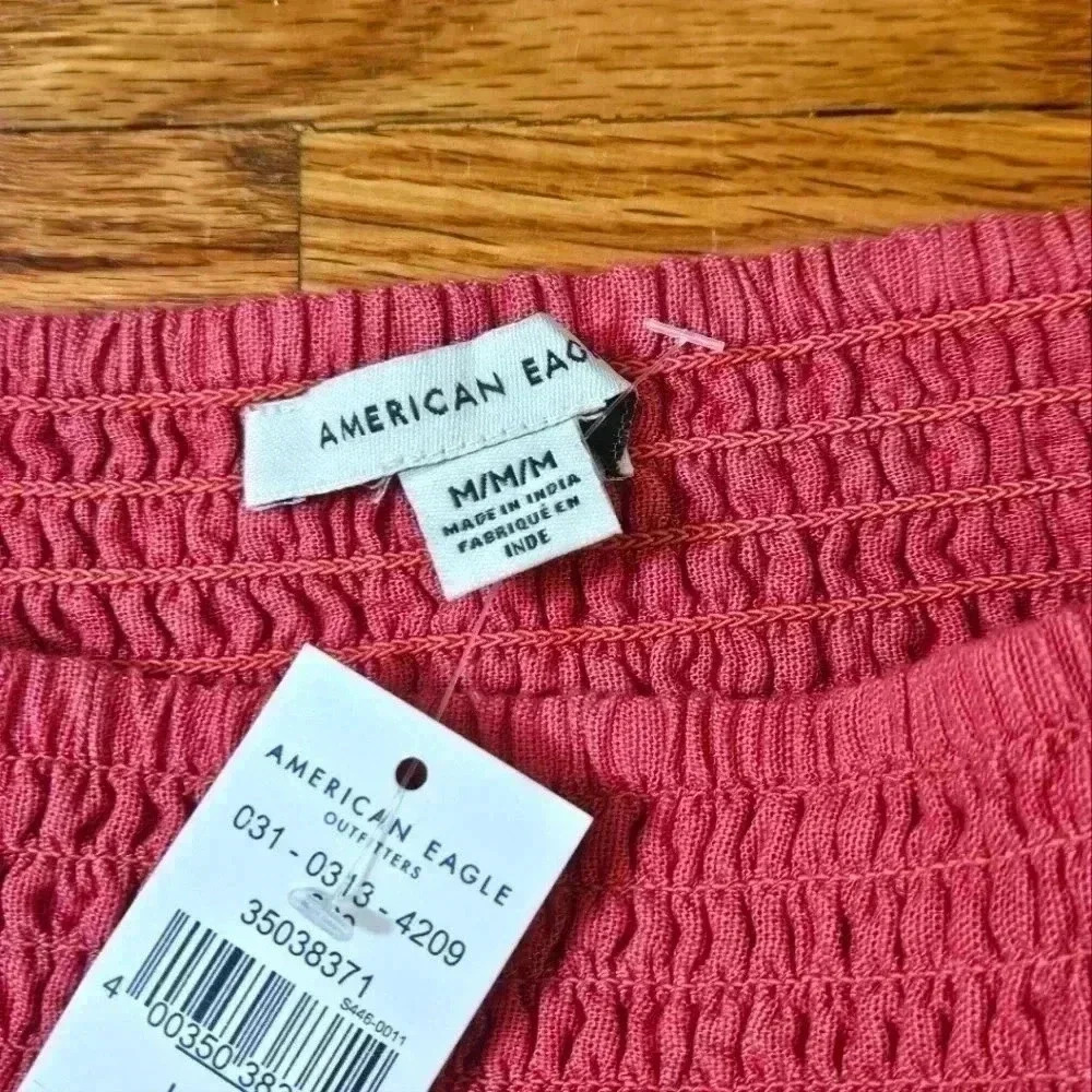 American Eagle Solid Eyelet Tiered Mini Skirt Siz… - image 3